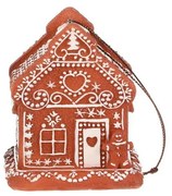 Dekoracja świąteczna domek z piernika Piernik, wiszący, żywica poliresin, LED