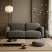 Sofa dwuosobowa MCW-P33,  jasnoszara