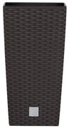 Prosperplast Osłonka na doniczkę Rato Square ciemny brąz 20x20x37,6 cm, M