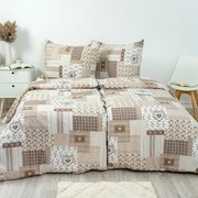 Stanex Pościel krepa Pečvork beżowa, 140 x 220 cm,70 x 90 cm, 140 x 220 cm, 70 x 90 cm