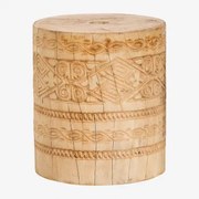 Okrągła Podstawa Parasola 35ø Cm Z Drewna Ainsa Naturalna - Sklum