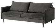 Ciemnoszara aksamitna sofa 203 cm Juli – Ropez
