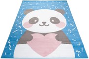 Niebieski dywan z pandą do pokoju dziecięcego E8-Z15
