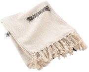 Narzuta bawełniana JULINE z frędzlami, 125 x 150 cm