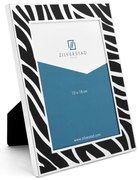 Czarno-biała metalowa ramka stojąca/ścienna 16,5x22 cm Zebra – Zilverstad
