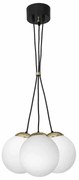 Lampa wisząca 3 kule, czarna/złota SPARTA BLACK / GOLD 3xE14