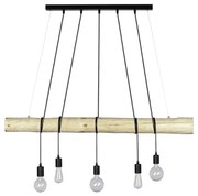 Spot-Light 69314504 - Żyrandol na lince TRABO 5xE27/60W/230V sosna