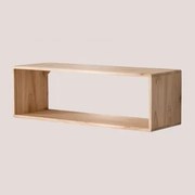 Półka Ścienna ↔︎ 90 Cm Z Drewna Deleyna Brąz Drewna - Sklum