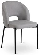 Stylowe szare krzesło na czarnych nogach K6-D40
