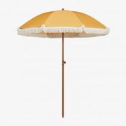 Parasol Miska Ø175 Cm Tkanina I Stal Curry Żółty - Sklum