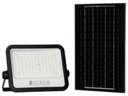 Solarny reflektor LED ze ściemniaczem LED/200W/3,2V IP65 10000 mAh czarny + pilot zdalnego sterowania