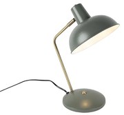 Lampa stołowa w stylu retro zielona z brązem - Milou