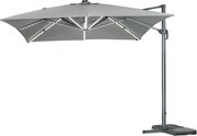 Parasol ogrodowy "Sun 3 Luxe" - Światła LED - Kwadratowy - 3 x 3 m - Szary
