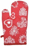 Świąteczna rękawica kuchenna Serce czerwone, 18 x28 cm