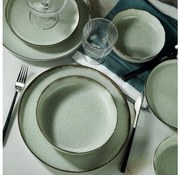 Zestaw obiadowy 18 szt. zielony/porcelana