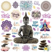 Dekoracja samoprzylepna Budda, 30 x 30 cm