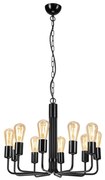 Żyrandol na łańcuchu TIFFANY 10xE27/60W/230V czarny