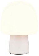 Biała lampa stołowa ze szklanym kloszem (wysokość 27 cm) Steen – Trio