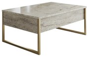 Stolik konferencyjny Luxe Travertine and Gold