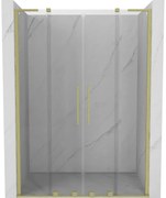 Mexen Velar L Duo drzwi prysznicowe rozsuwane 140 cm, transparent, złote szczotkowane - 871-140-003-02-55