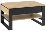 Loftowy stolik kawowy z szufladami dąb artisan - QA E0-C76