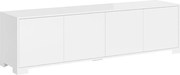 Stojak pod telewizor 4-drzwiowy Lumina 172x40x48 cm, biały połysk