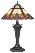Elstead QZ-CAMBRIDGE-TL - Lampa stołowa Tiffany BELLE 2xE27/75W/230V
