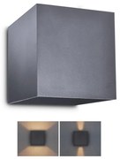 Brilagi - LED Kinkiet zewnętrzny CUBE LED/6W/230V antracyt IP54