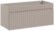 Beżowa szafka umywalkowa z lamelami 100 cm Z7-E42