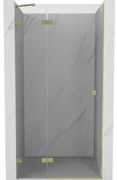 Mexen Lunar drzwi prysznicowe uchylne lewe 95 cm, transparent, złote szczotkowane - 834-095-000-55-00-L