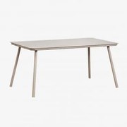 Stół Ogrodowy Prostokątny 160x90 Cm Ze Szkła I Aluminium Arhiza Moka Brown - Sklum