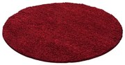 Dywan shaggy jednokolorowy czerwony koło 80 cm x 80 cm