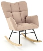 Fotel bujany VASCO beżowy HALMAR