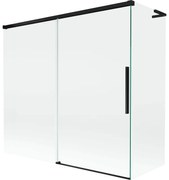 Mexen Rox L parawan nawannowy 2-skrzydłowy rozsuwany 170 + 80 x 150 cm, transparent, czarny - 8C9L-170-080-70-00