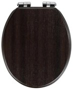 WENKO 22015100-deska sedesowa WC WENGE 35,5x42,5 cm brązowo-srebrna