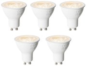 Zestaw 5 Ściemnianych Żarówek LED GU10 7W 430 lm 2700K
