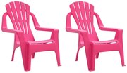 Różowy komplet dwóch krzeseł ogrodowych A1-T82
