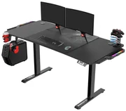 Biurko gamingowe LEVEL V2 LED czarne ULTRADESK