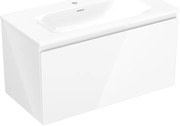 Mexen Orio szafka łazienkowa 90 cm z umywalką Vela, 1 szuflada, biała połysk - 91A10-09047-1-BF00-W23M00