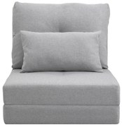 HOMCOM Sessel składana mata do spania, design 2 w 1, odpinana poduszka, 60 x 80 x 56 cm, szary