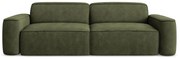 Zielona sofa z tkaniny szenilowej 244 cm Omao – Makamii
