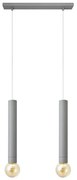 Żyrandol na lince TUBA 2xE27/15W/230V szary