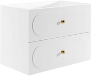 Szafka łazienkowa wisząca pod umywalkę - Biała - 80 cm - SATOBAL