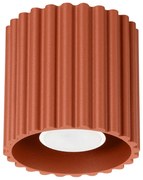 Plafon AURA 1 ochra czerwona GU10 ryflowany SOLLUX  LIGHTING