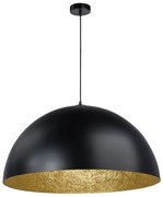 Sfera Sigma lampa wisząca sferyczna czarna środek złoty średnica 35, 50, 70, 90 cm