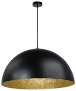 Sfera Sigma lampa wisząca sferyczna czarna środek złoty średnica 35, 50, 70, 90 cm