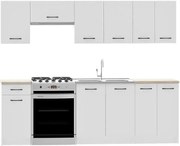 Biały komplet mebli kuchennych 240 cm T7-G68