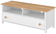 Biała szafka RTV do salonu skandynawskiego - SO Z2-F79