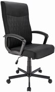 Czarny obrotowy fotel biurowy z podłokietnikami H7-Z23