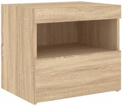 Skandynawska Szafka Nocna Z Led Dąb Sonoma K0-M55